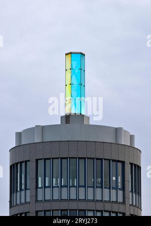 Practice clinic in the Haubrichforum with double helix of DNA on the roof, Cologne, Germany, Europe Stock Photo
