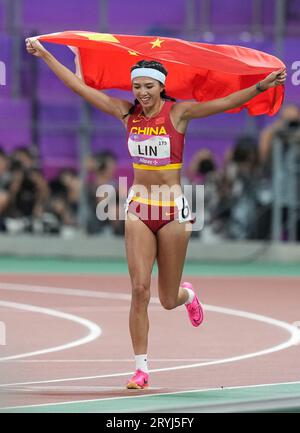 Lin Yuwei Sprinter China's Lin Yuwei celebrates after winning the women's 100-meter ...