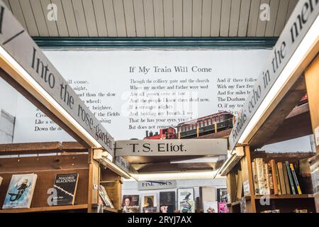 Barter Books in the former railway station at Alnwick, a town in Northumberland, UK. Stock Photo