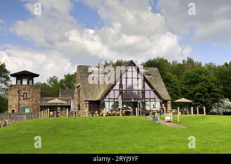 The Visitor centre at  Tittesworth Reservoir, near Leek town, Staffordshire, England, UK Stock Photo