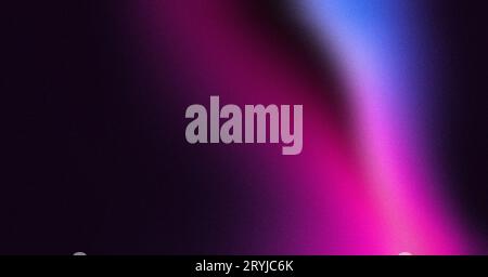 Vibrant color gradient on black background, abstract purple pink blue black poster design, copy space Stock Photo