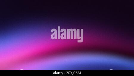 Purple blue color gradient wave on dark background, grainy texture effect, futuristic banner website header design Stock Photo