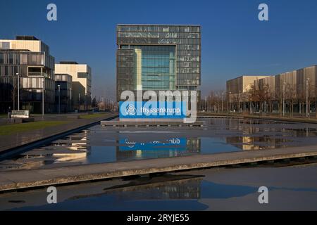 Corporate headquarters of ThyssenKrupp, Essen, Ruhr area, North Rhine-Westphalia, Germany, Europe Stock Photo