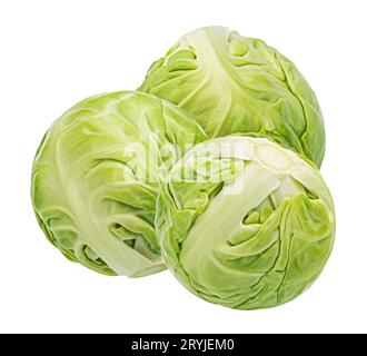 Brussels sprouts isolated on white background Stock Photo