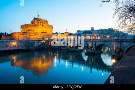 Angel Castle with bridge in Rome, Italy Stock Photo