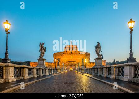 Angel Castle with bridge in Rome, Italy Stock Photo