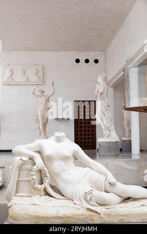 Antonio Canova collection. Classical sculptures in white marble, gallery of masterpieces Stock Photo