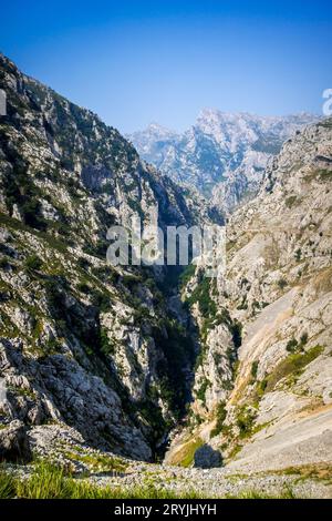 Cares trail - ruta del Cares - in Picos de Europa, Asturias, Spain Stock Photo