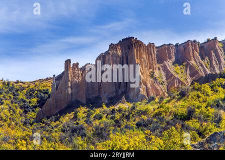 The Clay Cliffs are natural formations Stock Photo