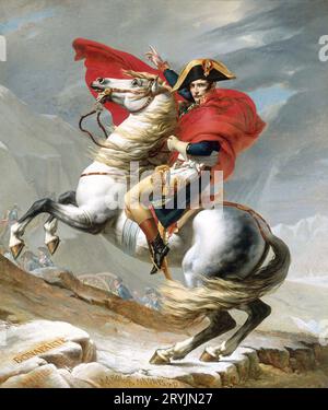 Jacques-Louis David - Crossing the Alps - c1802 Stock Photo