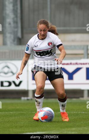 London, UK. 01st Oct, 2023. London, October 1 2023: Angela Addison (7 Charlton Athletic) during the Barclays Womens Championship league game between London City Lionesses and Charlton Athletic at Princes Park, London, England. (Pedro Soares/SPP) Credit: SPP Sport Press Photo. /Alamy Live News Stock Photo