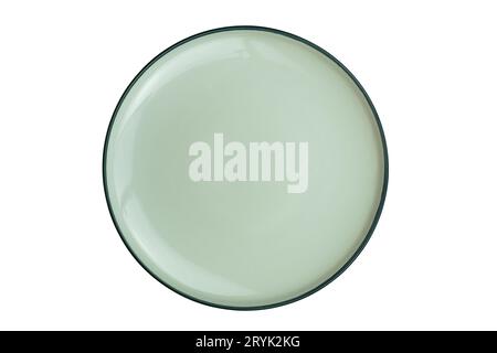 Empty green ceramic dish. Stock Photo