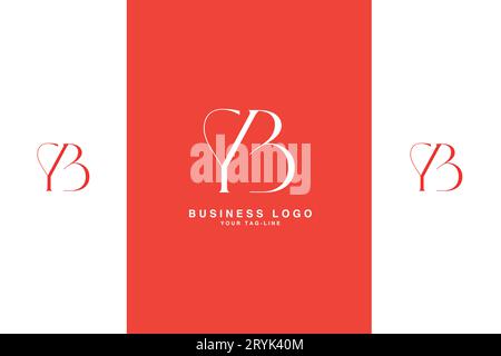 YB, BY  Abstract Letters Logo Monogram Stock Vector