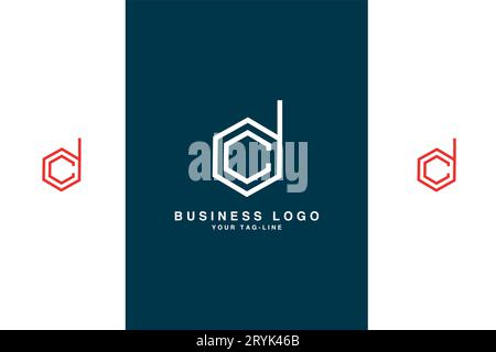 CD, DC, Abstract Logo Design Stock Vector