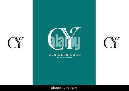 CY, YC, Abstract Letters Logo Monogram Stock Vector