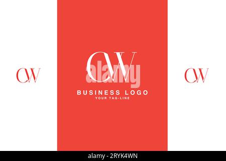 CW, WC, Abstract Letters Logo Monogram Stock Vector