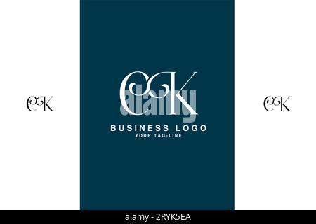 CK, KC, Abstract Letters Logo Monogram Stock Vector