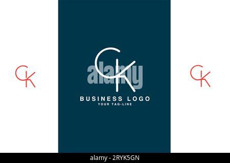 CK, KC, Abstract Letters Logo Monogram Stock Vector