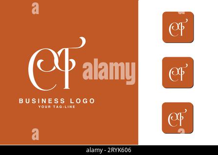 CT, TC, Abstract Letters Logo Monogram Stock Vector