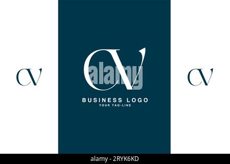 CV, VC, Abstract Letters Logo Monogram Stock Vector