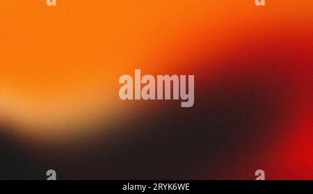 Orange black colors gradient background, grainy texture effect, web banner design Stock Photo