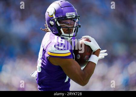 Minnesota Vikings wide receiver Justin Jefferson's second TD catch of 2023  gets Vikings on board vs. Panthers