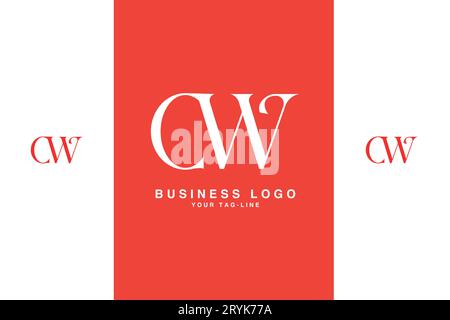 CW, WC, Abstract Letters Logo Monogram Stock Vector