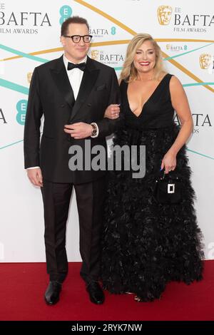 Brendan Fraser and girlfriend Jeanne Moore attend the Gotham ...