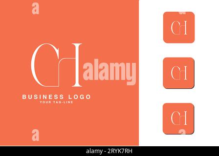 CH, HC, Abstract Letters Logo Monogram Stock Vector