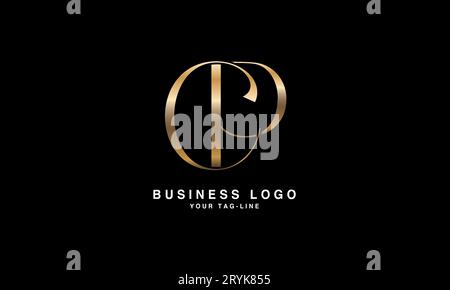 CP, PC, Abstract Letters Logo Monogram Stock Vector