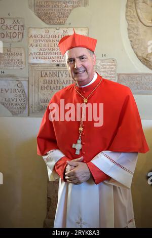 New cardinal Angel Fernandez Artime (Spain) poses as he meets with ...