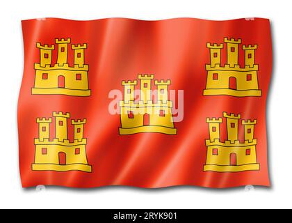 Poitou-Charentes Region flag, France Stock Photo