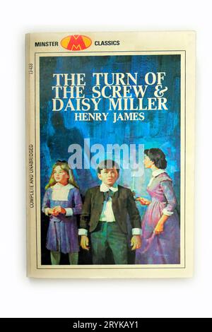 Henry James - The Turn of the Screw & Daisy Miller. Book cover, studio setup on white background Stock Photo
