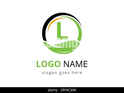 Letter L With Charity Logo Template. Stock Vector