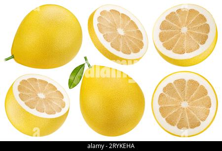 Pomelo isolated on white background Stock Photo