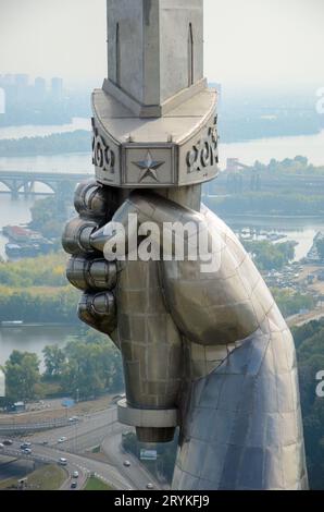 Rodina Mat - Ukrainian Motherland monument in Kiev - Ukraine Stock Photo