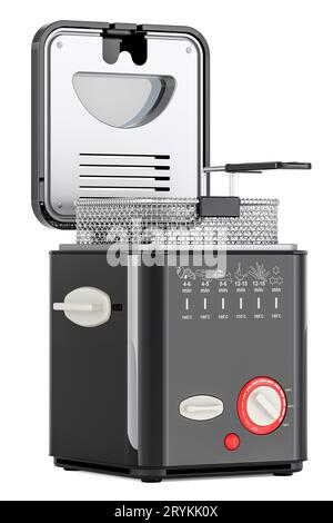modern deep fryer isolated on white background Stock Photo - Alamy