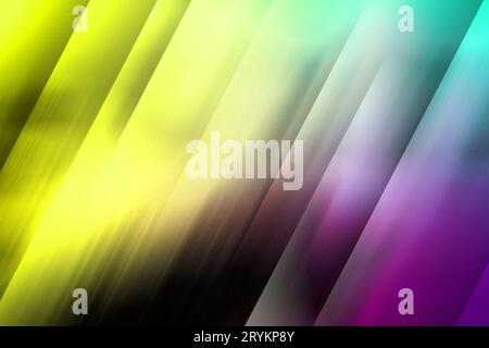 Abstract background with diagonal stripes in green, yellow and purple colors Stock Photo