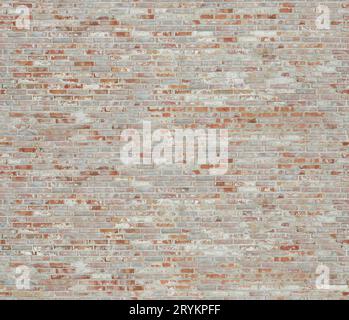 Brick wall of red color, wide panorama of masonry Stock Photo