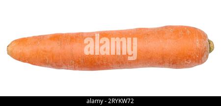Whole raw carrot on white isolated background Stock Photo