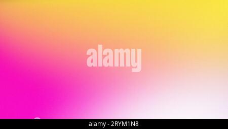 Yellow white magenta pink grainy gradient background, blurred smooth color textured social media website banner design Stock Photo