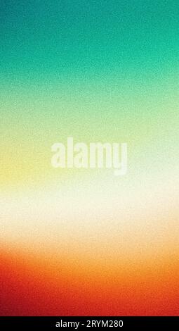 Green yellow orange grainy gradient vertical background, blurred colors with noise texture effect, copy space Stock Photo