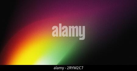 Vibrant rainbow colors noise texture background glowing red green yellow black color gradient blurred lights abstract webpage he Stock Photo