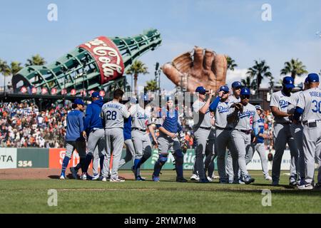 San Diego Padres players celebrate after defeating the San Francisco Giants  in a baseball game in San Francisco, Wednesday, Sept. 15, 2021. (AP  Photo/Jeff Chiu Stock Photo - Alamy