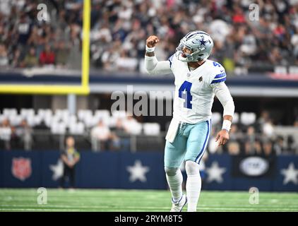 January 8, 2023 : Washington Commanders linebacker Khaleke Hudson (47)  applies pressure to Dallas Cowboys quarterback Dak Prescott (4) during the  game between the Dallas Cowboys and the Washington Commanders in Landover