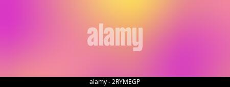 Smooth gradient background with pink and yellow colors, banner format Stock Photo