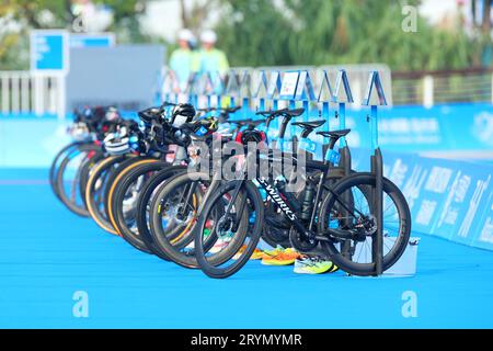 Jieshou, China. 29th Sep, 2023. General view, September 29, 2023 - Triathlon : at Chun'an Jieshou Sports Centre Triathlon Course during the 2022 China Hangzhou Asian Games in Jieshou, China. Credit: Naoki Nishimura/AFLO SPORT/Alamy Live News Stock Photo