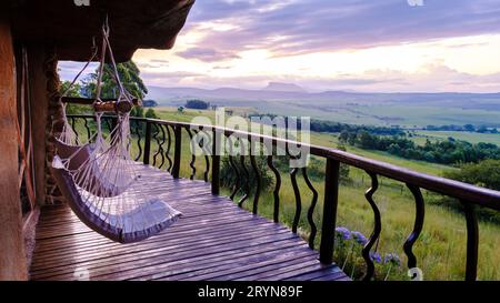 Drakensberg Giant Castle South Africa, Lodge in the mountains, Drakensberg mountain Stock Photo