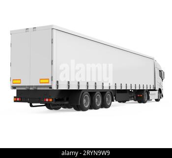 Container Truck Isolated Stock Photo