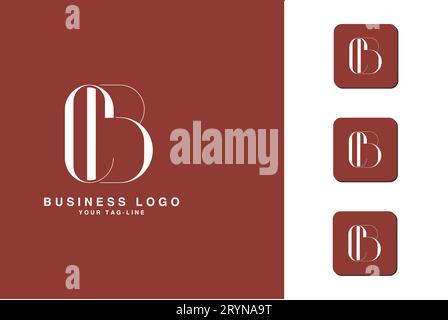 CB, BC, Abstract letters Logo Monogram Stock Vector